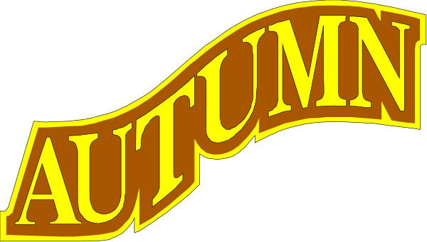The image shows a logo with text that reads "AUTUMN" above an abstract design resembling autumn leaves; below it is another word in capital letters reading "AUMUN."