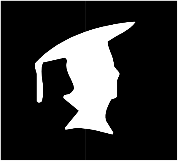 The image shows a black screen with white text that reads "Hello World!"