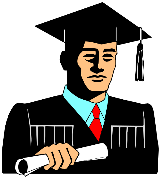 The illustration shows a man wearing glasses holding an open book with his left hand while standing behind a podium labeled "Lawyer." He is dressed in formal attire including a suit jacket over a red shirt, and he has short hair.