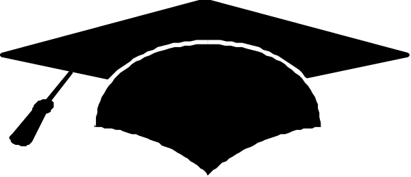 The image shows a black object with two white curves on it against an orange background.