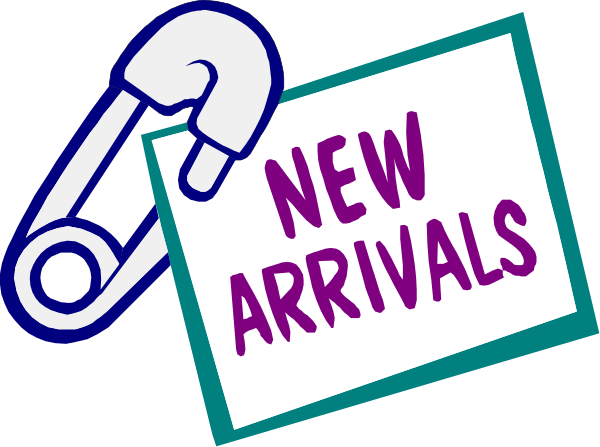 The image shows a cartoon of an anchor with text that reads "NEW ARRIVALS" on it next to clip-art images of new arrivals in various categories such as clothing items like shirts, pants and shoes; accessories including watches and sunglasses; electronics featuring laptops and smartphones.