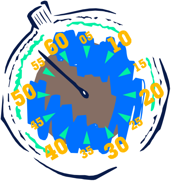 The image shows a clock with an unusual design that includes various elements such as temperature readings (60°F), wind speed indicators (5 mph) in different directions like northwest, southwest, southeast and northeast, humidity levels at 43%, dew point of -12 degrees Celsius. The clock has a blue background with white numbers indicating the time as "9:07". There is also an image on top left corner showing temperature readings in different locations like New York City (68°F), Los Angeles (59°