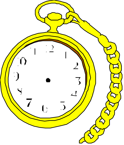 The image shows a pocket watch with an open lid against a black background.