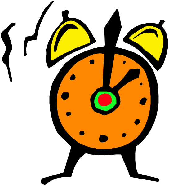 The image features a cartoon clock with an orange face set to 10:25 against a black background on the left side of the frame; there is also a small portion visible in the bottom right corner, which appears to be another object but it's not clear enough for me to describe. There are no other objects or people present in this image. The action depicted here seems to indicate that time has passed and we have reached 10:25 am on whatever day is shown at the top of the clock face, which isn't visible due to cropping. No