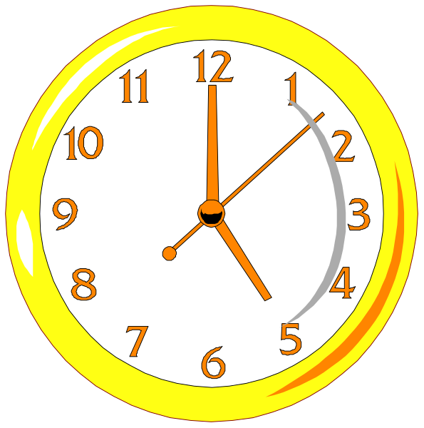The image shows two clocks with different times displayed on them: 12 o'clock for a clock that looks like it is daytime (with an orange hue) and 9 o'clock for another, darker-looking one. Both have black numbers indicating hours and minutes but no seconds hand visible in the image provided. The clocks are set against different backgrounds: the first has what appears to be a yellowish or golden backdrop with rays of light emanating from it; the second is on a plain, darker surface that could represent nighttime.
