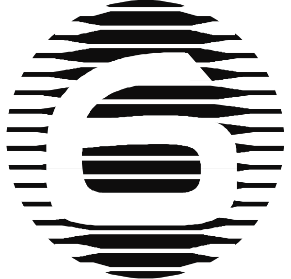 The image shows a logo with an abstract design resembling waves or lines forming around numbers 6 & 7 on what appears to be a stylized globe shape in black against white background. There is no text present, and it seems like this could represent some form of branding for the number six within that context. The style suggests modernity with an emphasis on simplicity and geometric shapes. It's not possible to determine any specific actions or setting from such a small image without additional information.