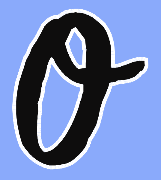 The image shows a logo with an "O" inside it on top of what appears to be a blue background.