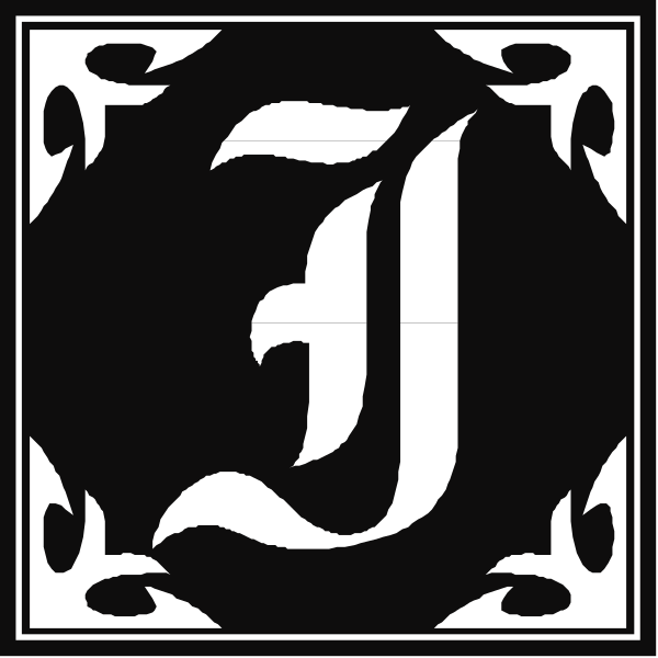 The black and white logo of JFK University with a stylized letter "J".