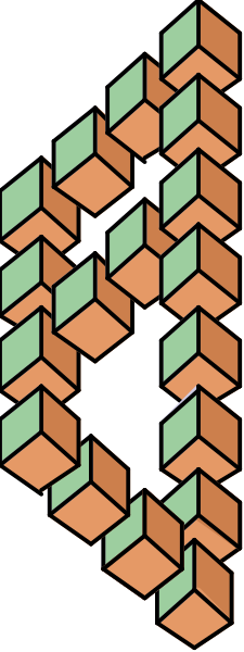 The image shows a pattern of interconnected shapes that resemble puzzle pieces with varying shades within each piece; it is set against a neutral background without any discernible action taking place involving objects, people, animals, or setting details.