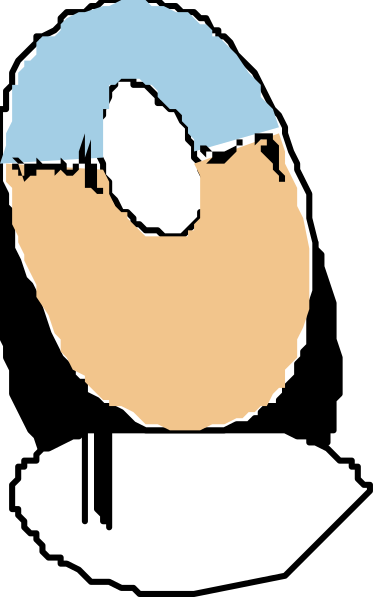 The image shows a cartoon of an egg with two eyes peeking out from behind what appears to be another object; it's difficult to discern details due to low resolution.