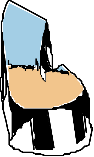 The image shows a closeup of an animated character's face with blue hair peeking out from behind it on what appears to be a black background.