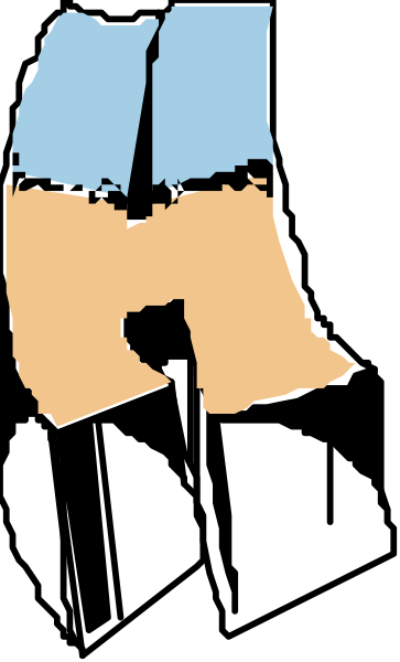 The image shows a stylized graphic of an open book with pages that appear to be torn out from its spine; there is no text present in this clip-art illustration.