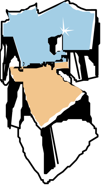 The image shows a close-up of an animated character with blue hair peeking out from behind what appears to be a black curtain.
