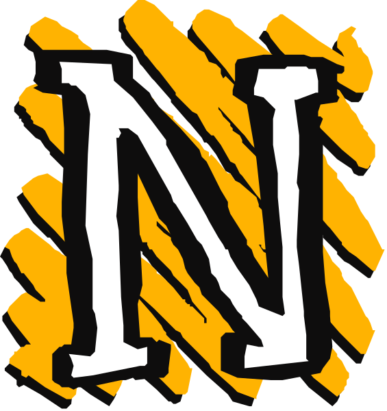 The image shows a logo with two distinct parts: on top there's an illustration of what appears to be a stylized letter 'N', possibly representing Northwestern University; below it is another graphic that looks like a tiger, which could symbolize strength or power associated with the university.
