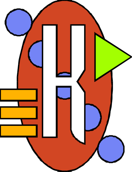 The image shows a stylized graphic with abstract shapes resembling an electronic circuit board design featuring red, blue, green, yellow elements on what appears to be a black background.