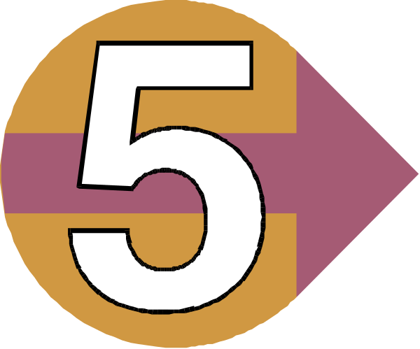 The image shows a graphic with two numbers "5" and "60," placed within an orange circle on top of each other against a white background; there is also text that reads "1234."