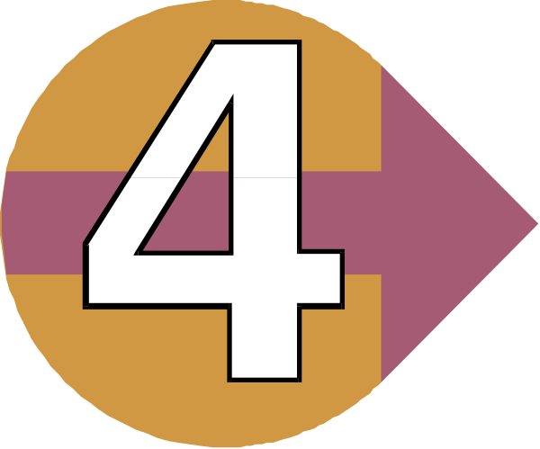 The image shows a graphic with two numbers "4" and "0", an arrow pointing to number 4 indicating it's next in sequence after number 3 which is out of frame, suggesting this could be part of a series like episode titles for TV show episodes or steps on a ladder where the first three are not visible. The background has no distinct features that can provide additional context about setting or objects within the image itself. There are no people, animals, actions depicted in this clip-art style graphic with simple shapes and colors used to represent numbers 4 and 0.