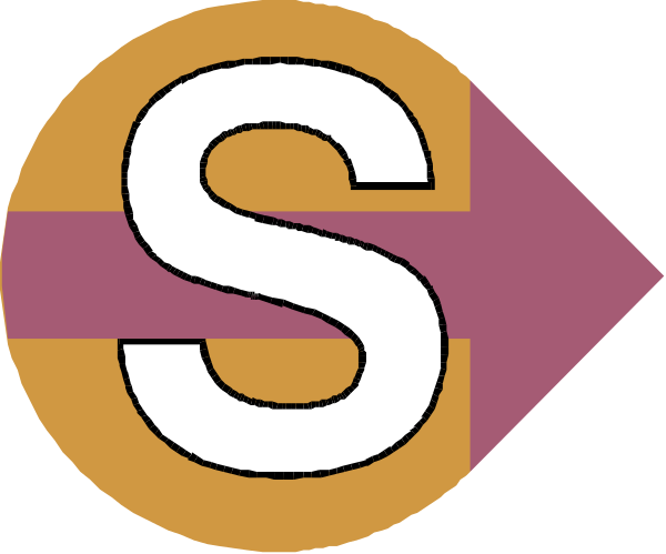 The image shows a graphic with two arrows pointing towards each other; between them is text that reads "S" on top of an arrowhead and "O" below it, both in white font against a purple background.