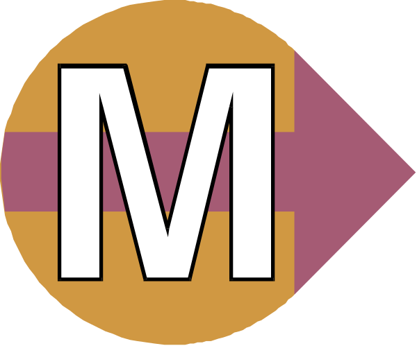 The image shows a logo with two interconnected arrows forming an "M" shape inside of which is another arrow pointing to its right side labeled 'MO'.