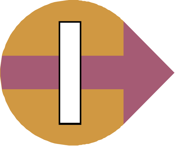 The image shows a simple graphic with two arrows pointing to each other; there is no text present within this clip-art illustration.