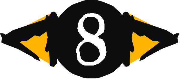 The image shows a logo with an abstract design featuring shapes that resemble numbers 8 and 9 intertwined within what appears to be a stylized eye-like shape at its center. There is no text present in this clip-art image, so there's nothing specific about the content of any message or branding associated with it. The style suggests an artistic representation rather than realistic depiction.