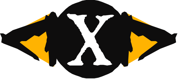 The logo features a stylized letter "X" with an eye design on it against a black background.