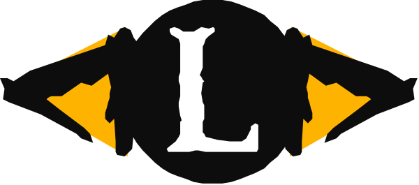 The logo of a company with an abstract design featuring letters "L" and "E".