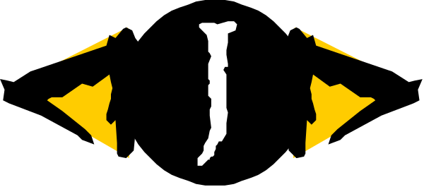 The image shows a stylized graphic of an eye with two distinct halves: on top is black and white, while below it features yellow highlights that resemble flames; there's no text present in this clip-art illustration.