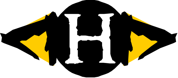 The image shows a logo with stylized text that reads "H" inside an emblematic design resembling a shield shape; it is set against a plain background without any additional context provided in this description.