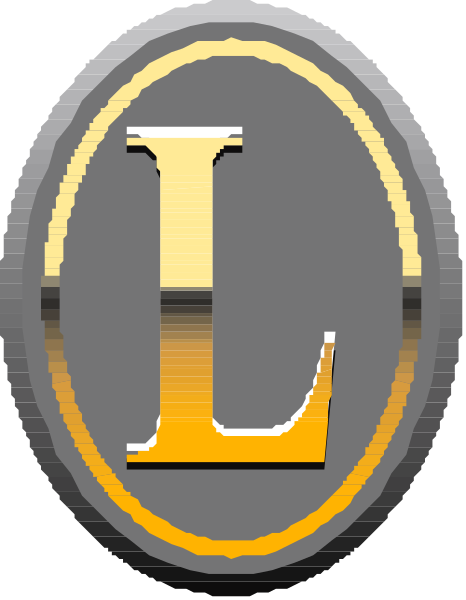 The logo of a company with an "L" inside it on top of another letter that is partially obscured by the first one.