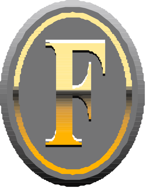 The logo of a company with an "F" inside it on top of what appears to be a shield-like design.