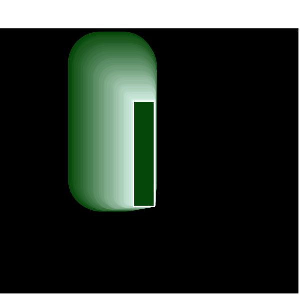 The image shows a green pill capsule against a black background with no other discernible elements present.