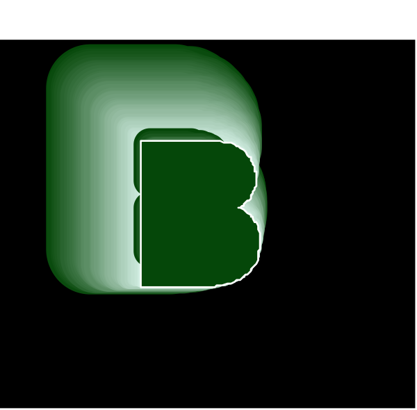 The image shows a logo with an abstract design that includes geometric shapes such as squares and rectangles arranged to form what appears to be a stylized letter 'B'.