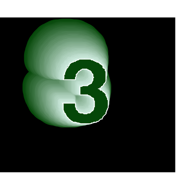 The number three on a black background with white text reading "3".