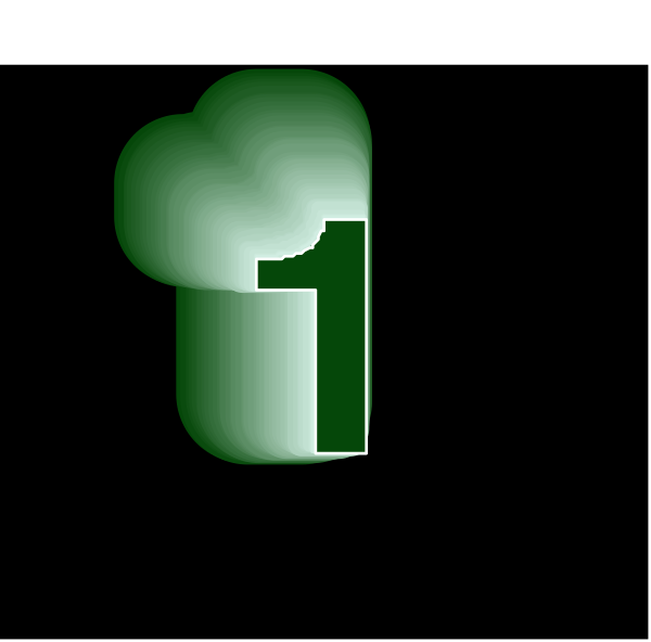 The image shows a green chef's hat with an "1" on it against a black background.