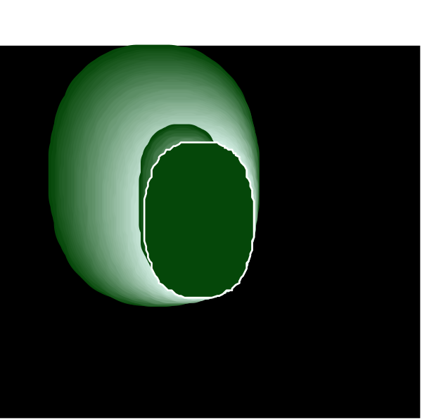 The image shows a simple black silhouette of an egg on a dark background with no other discernible details visible in this small clip-art format.