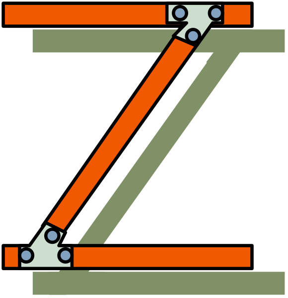 The images show a sequence of two diagrams with red lines forming an 'X' shape on what appears to be a circuit board layout against a black background; no other significant details can be discerned from this image due to its small size and low resolution, making it difficult to provide specific information about the objects or actions depicted.