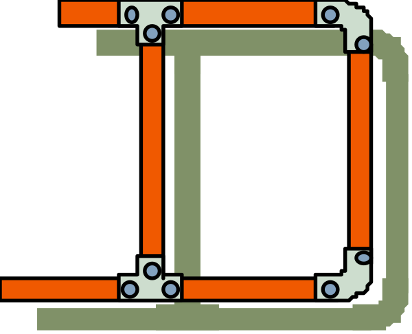 The image shows a simple schematic diagram of an electrical circuit with various components such as resistors (red), wires connecting them in series (black lines) against a white background.