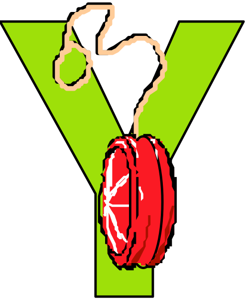 The image shows a stylized graphic with an illustration of two red headphones hanging from what appears to be a hook on top left corner against a dark background; there is also text that reads "Y" in large white letters, and below it, another smaller piece of paper or cardboard.