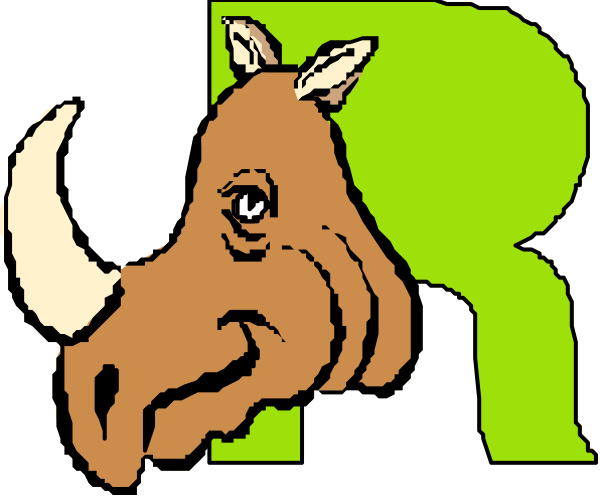 The image shows a cartoon of an animal with large horns wearing glasses above text that reads "RPG."