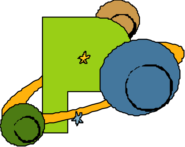 The image shows a colorful cartoon of an alien spacecraft with various planets around it flying through outer space against a black background.