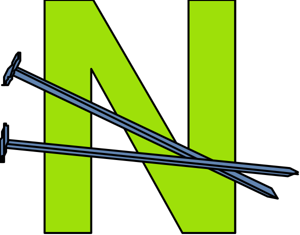The image shows a black background with white text that reads "NOR" at the top left corner followed by two lines pointing upwards to form an arrow shape on either side of it.