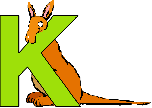 The image features a cartoon kangaroo with an X on its head sitting next to text that reads "KX".
