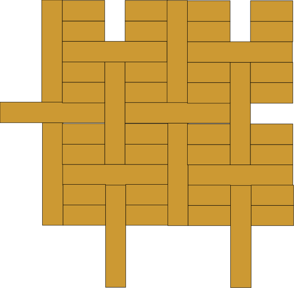 The image shows a black and white maze with walls made of yellow blocks that resemble bricks.