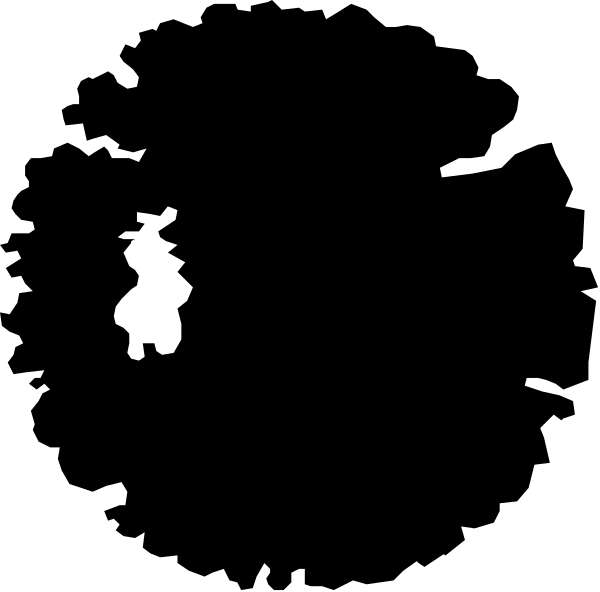 The black background features a white silhouette of an animal that appears to be either a dog or cat with its head turned sideways as if looking at something off-screen.
