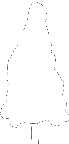 The image shows a black and white pixelated representation of an object with two distinct sections connected by a thin line.