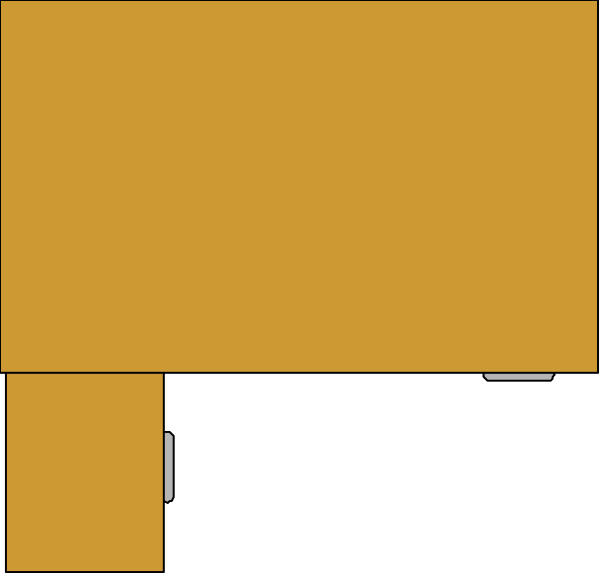 The image shows a simple black and white floor plan of an apartment with labeled rooms such as "kitchen," "Bathroom," etc., indicating different areas within the living space.