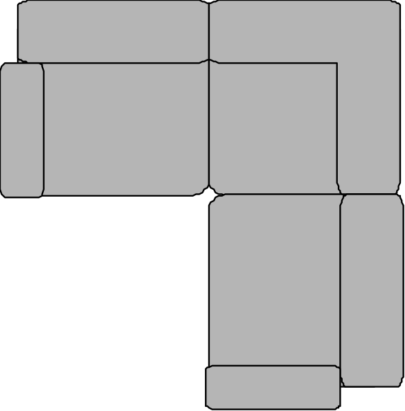The image shows a black and white puzzle with various shapes such as rectangles and squares arranged to fit together like pieces of an interlocking jigsaw.