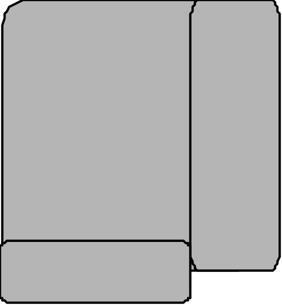 The image shows a simple representation of an open book with two pages visible against a white background; there is no text present in this clip-art illustration.
