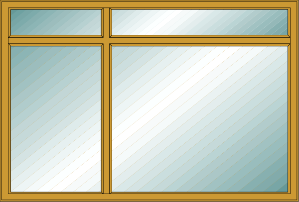 The image shows a window with two panes of glass on an otherwise bare wall inside what appears to be a room without any other visible features.